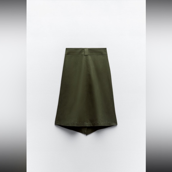 ZIPPERED ASYMMETRICAL SKIRT - Picture 8 of 10